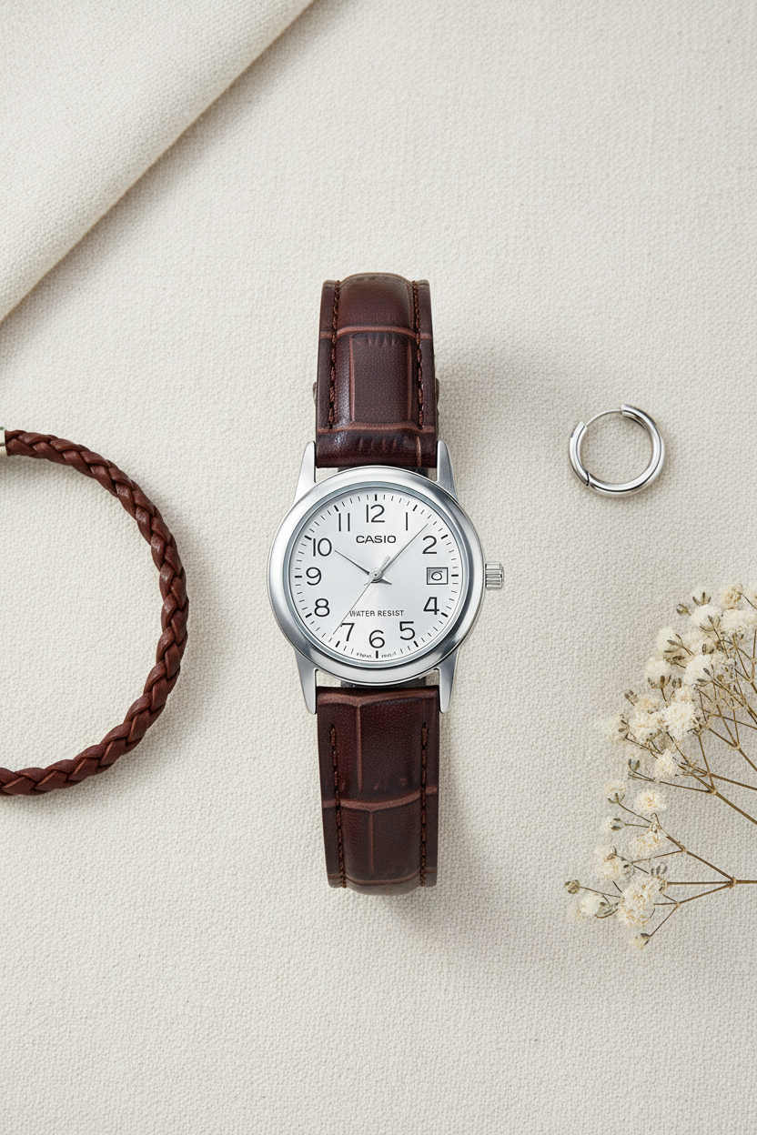 RELOJ PARA MUJER CASIO LTP-V002L-7B2UDF -BLANCO