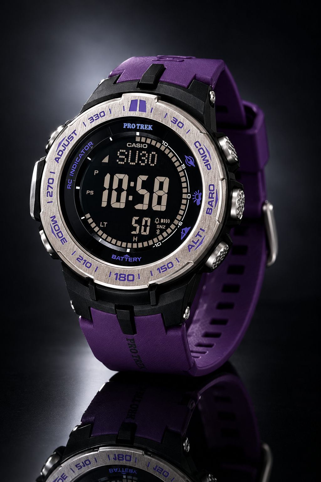 RELOJ CASIO PRO TREK PRW-3100-6DR - MORADO