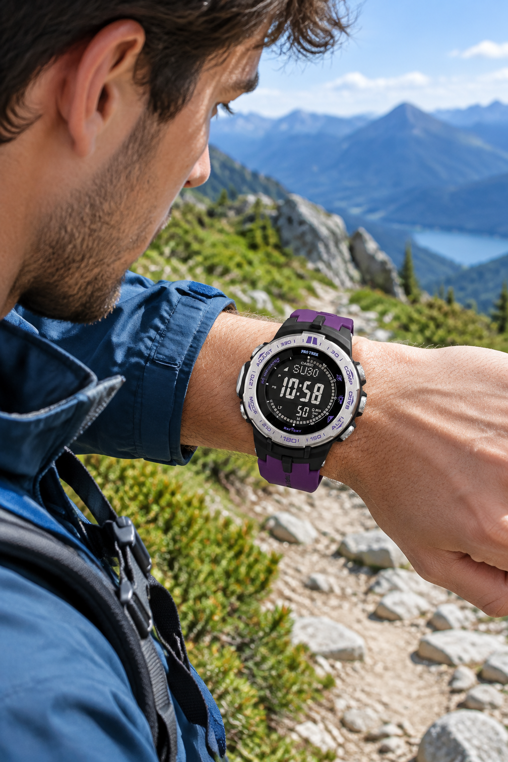 RELOJ CASIO PRO TREK PRW-3100-6DR - MORADO