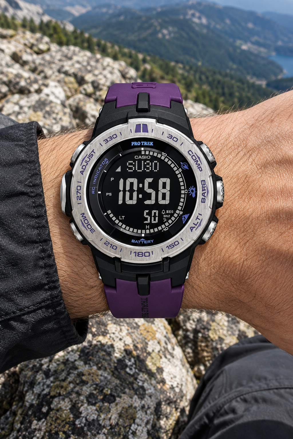 RELOJ CASIO PRO TREK PRW-3100-6DR - MORADO