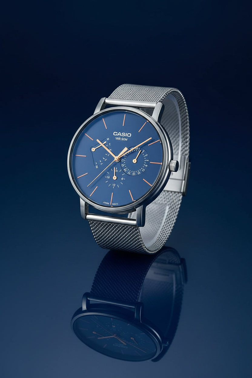 Reloj azul brillante