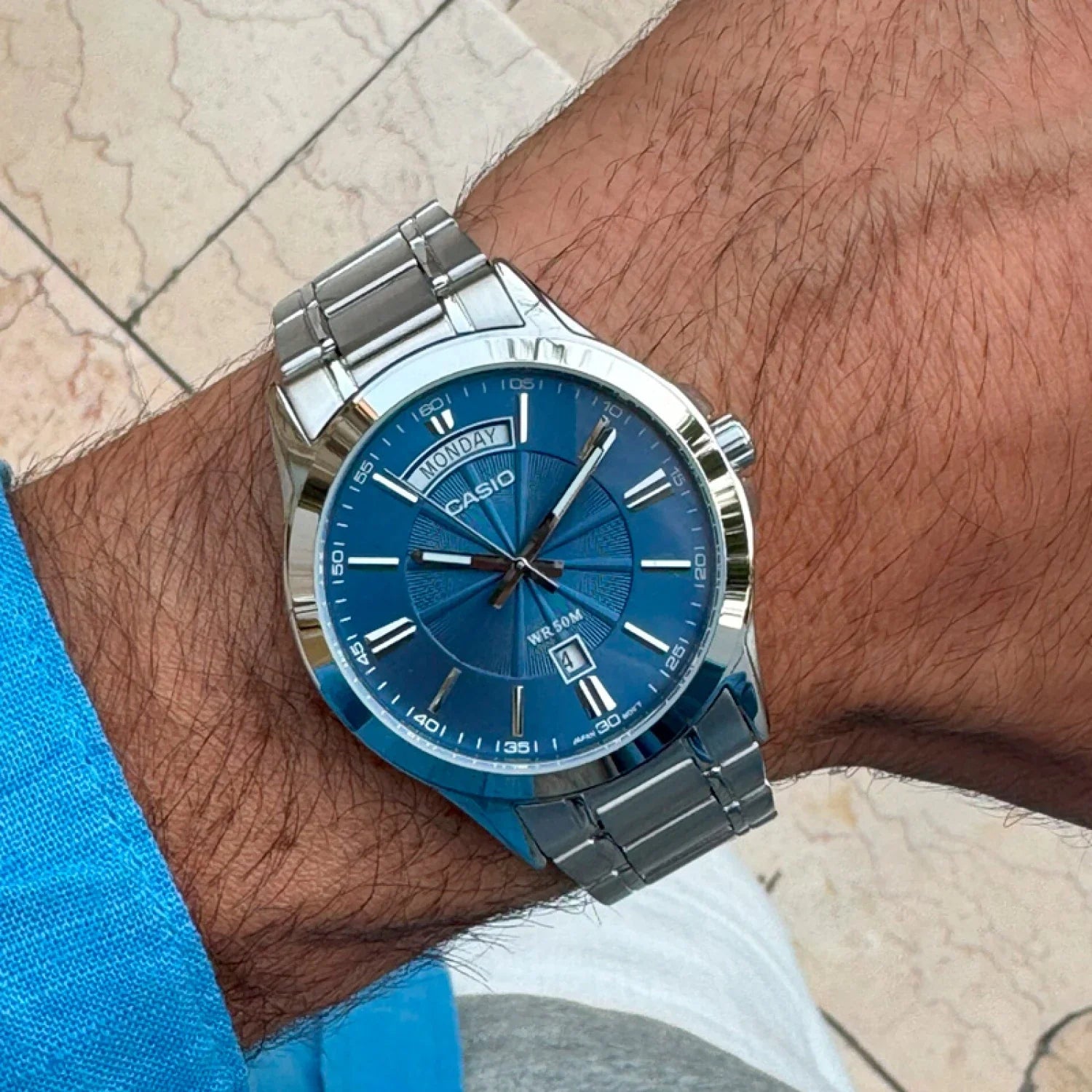 MTP-1381D-2AVDF RELOJ PARA HOMBRE CASIO - AZUL