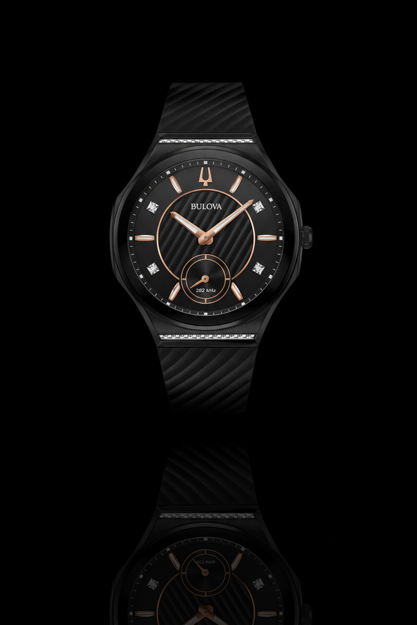 Reloj negro brillante