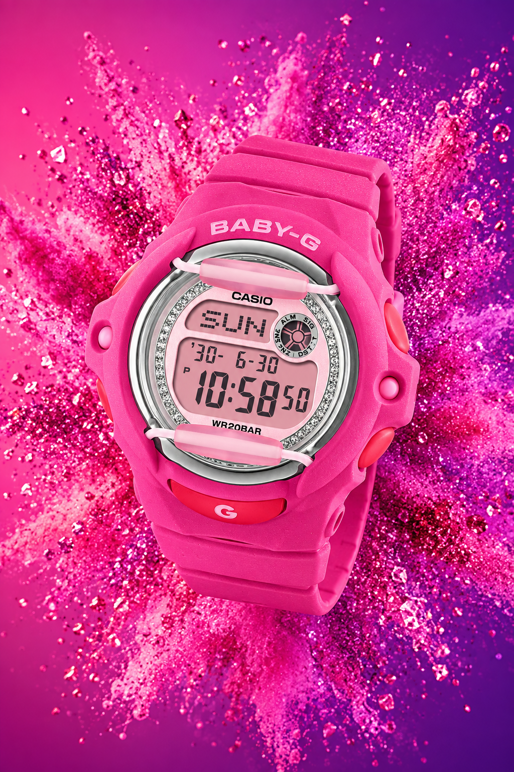 BG-169KB-4B1DR RELOJ PARA MUJER CASIO BABY-G - ROSADO