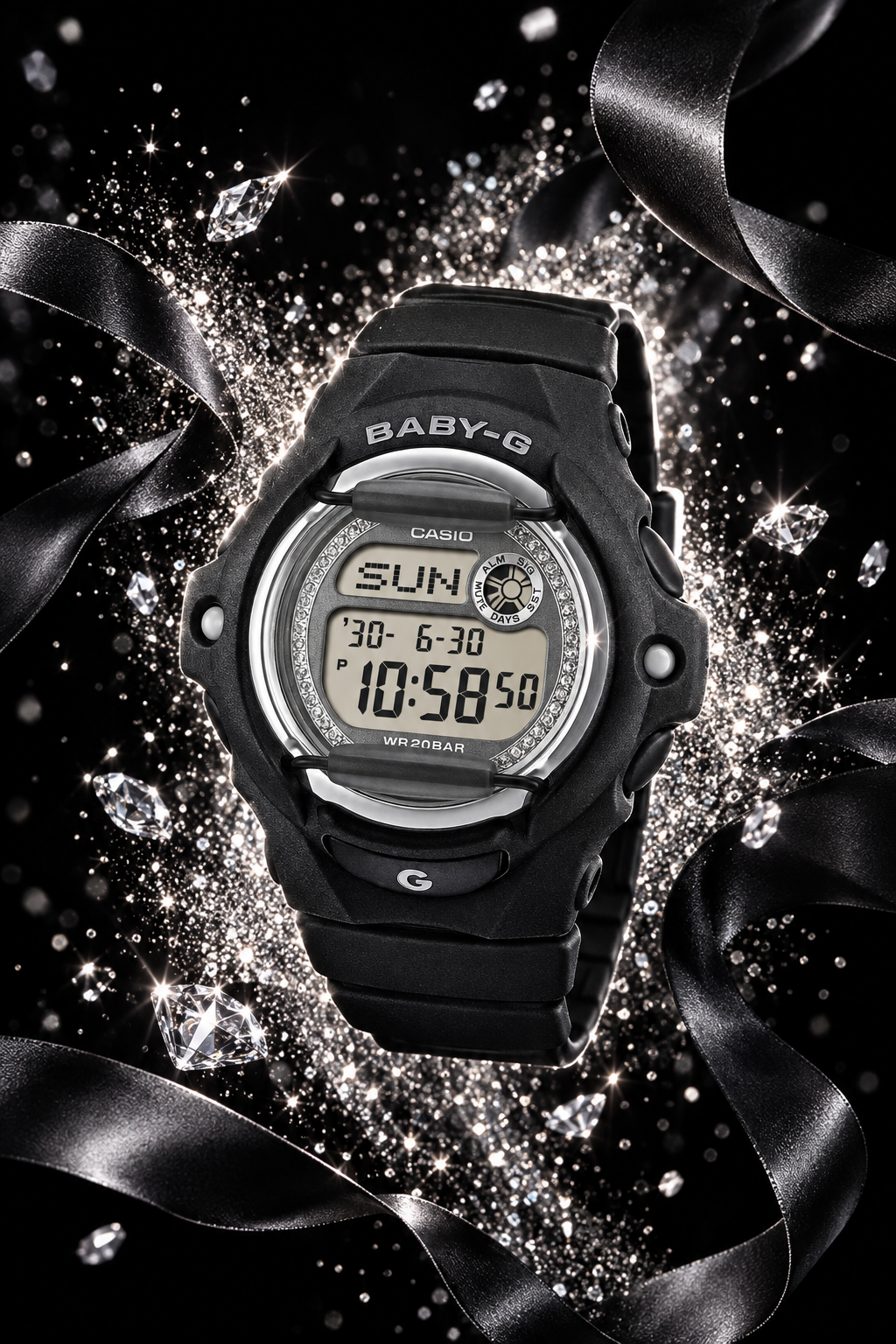 BG-169KB-1DR RELOJ PARA MUJER CASIO BABY-G - NEGRO