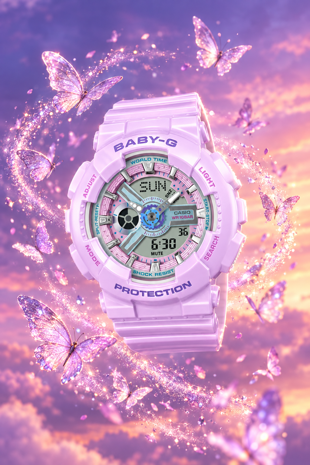 BA-110MC-6ADR RELOJ PARA MUJER CASIO BABY-G - MORADO