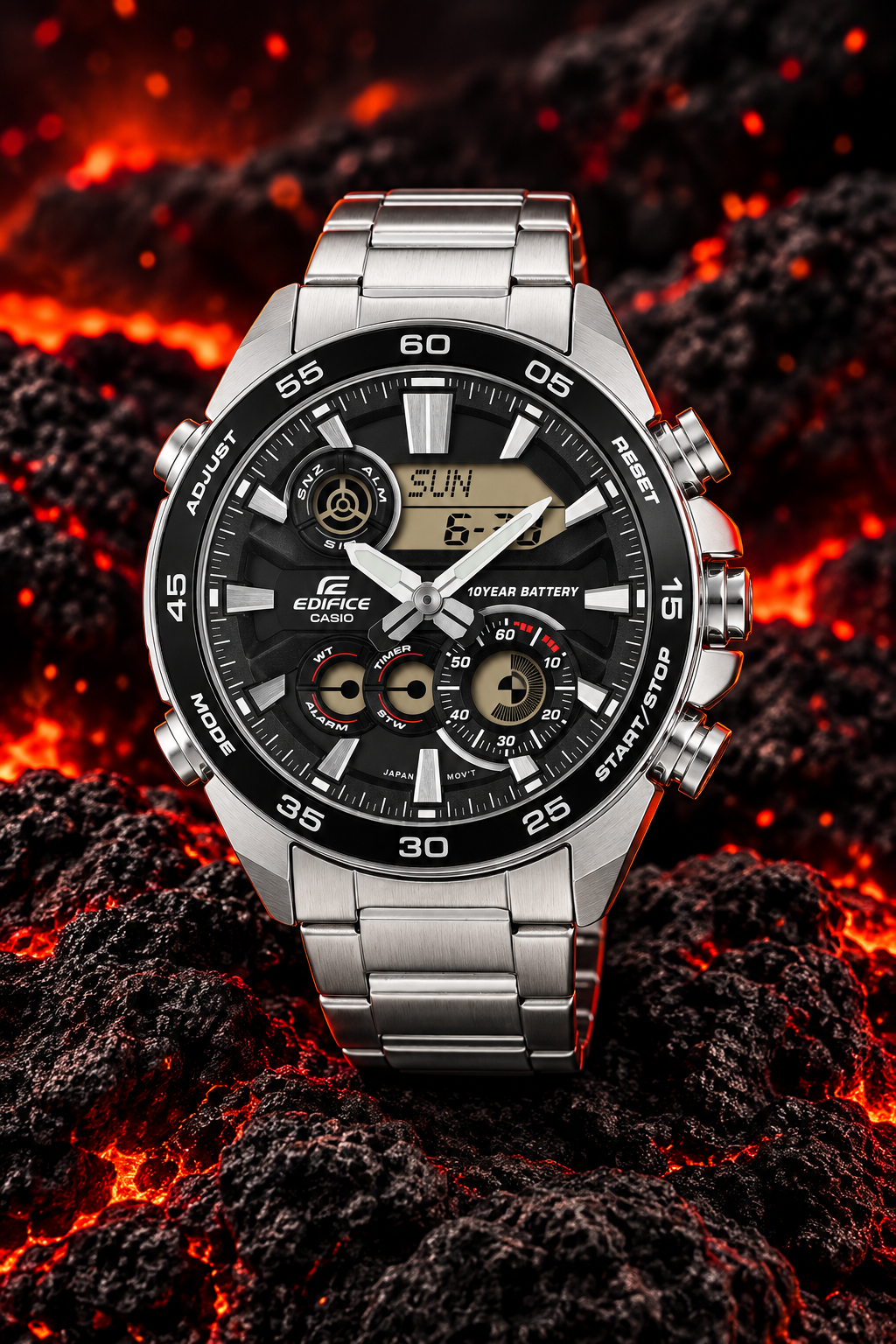 ERA-130D-1ADF RELOJ PARA HOMBRE CASIO EDIFICE - NEGRO