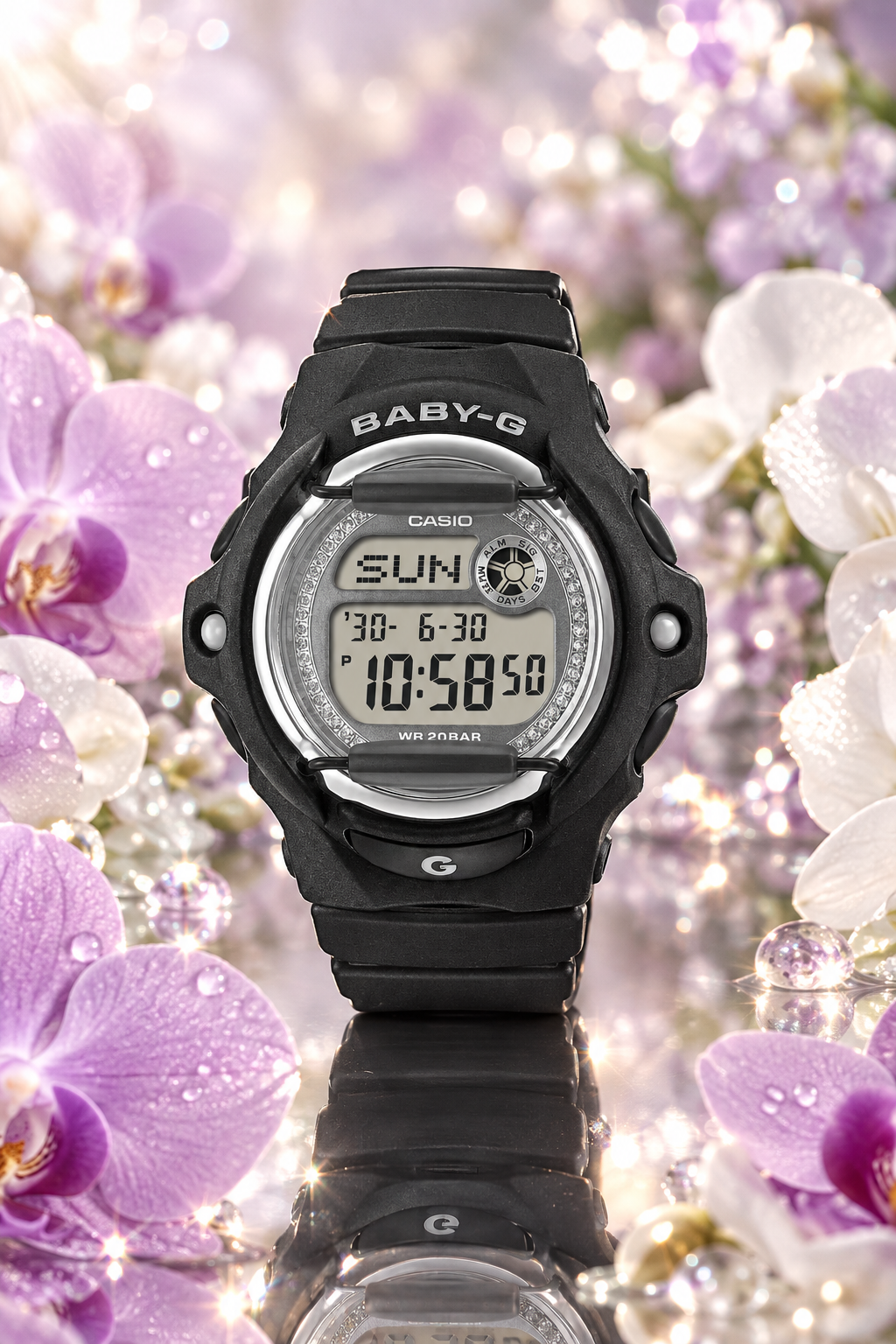 BG-169KB-1DR RELOJ PARA MUJER CASIO BABY-G - NEGRO