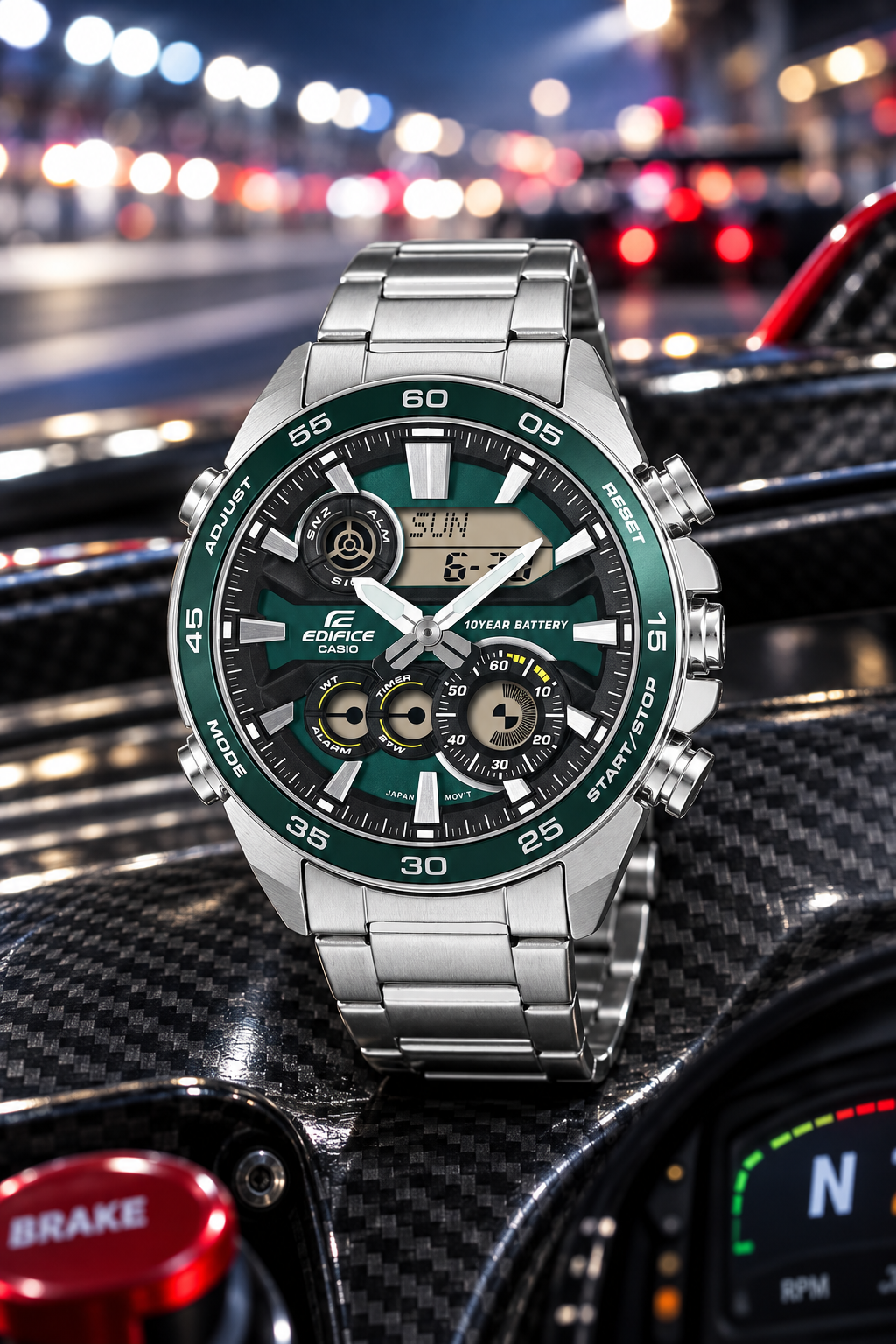 ERA-130D-3ADF RELOJ PARA HOMBRE CASIO EDIFICE - VERDE