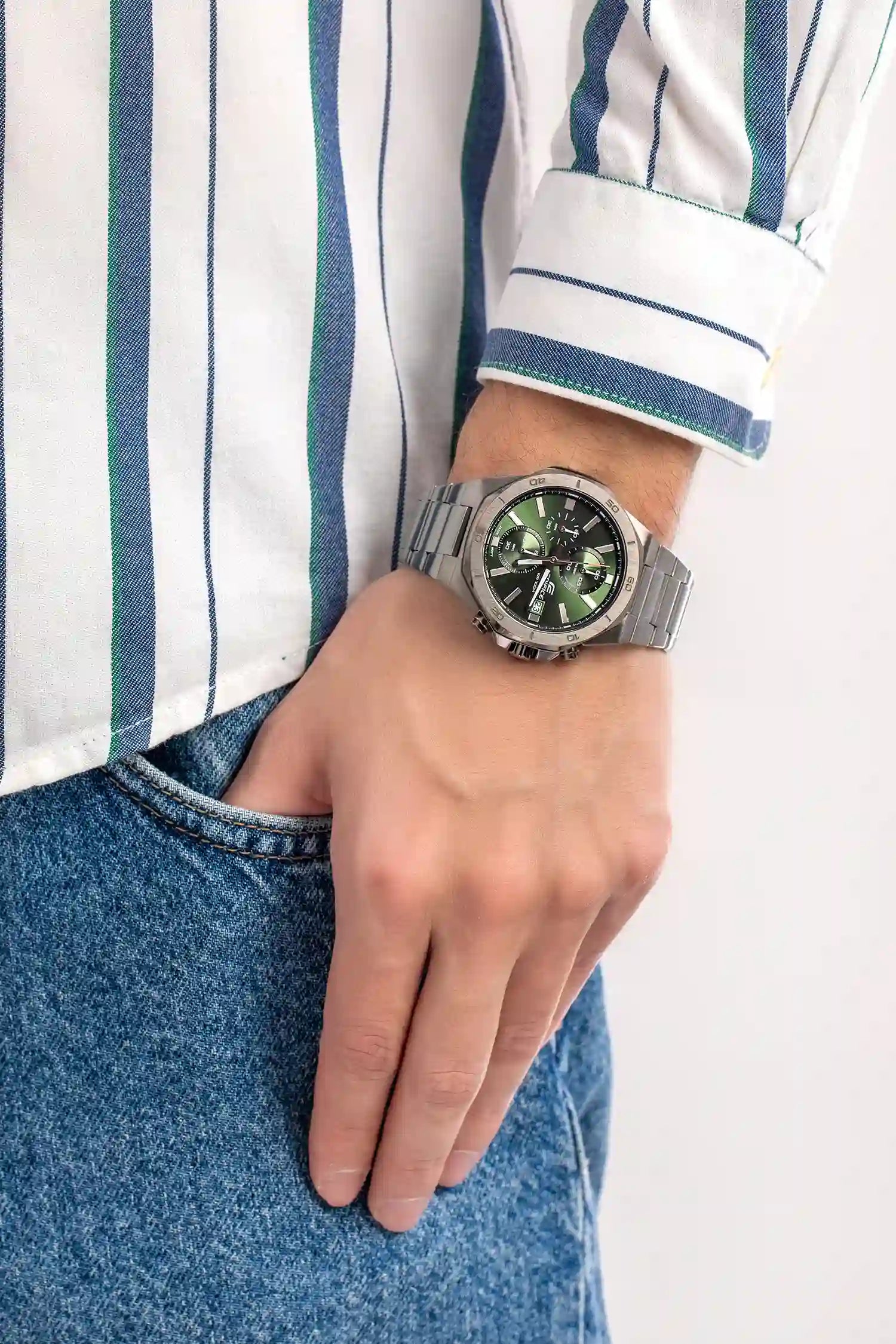 RELOJ PARA HOMBRE CASIO EDIFICE EFV-640DC-3AVUDF -VERDE