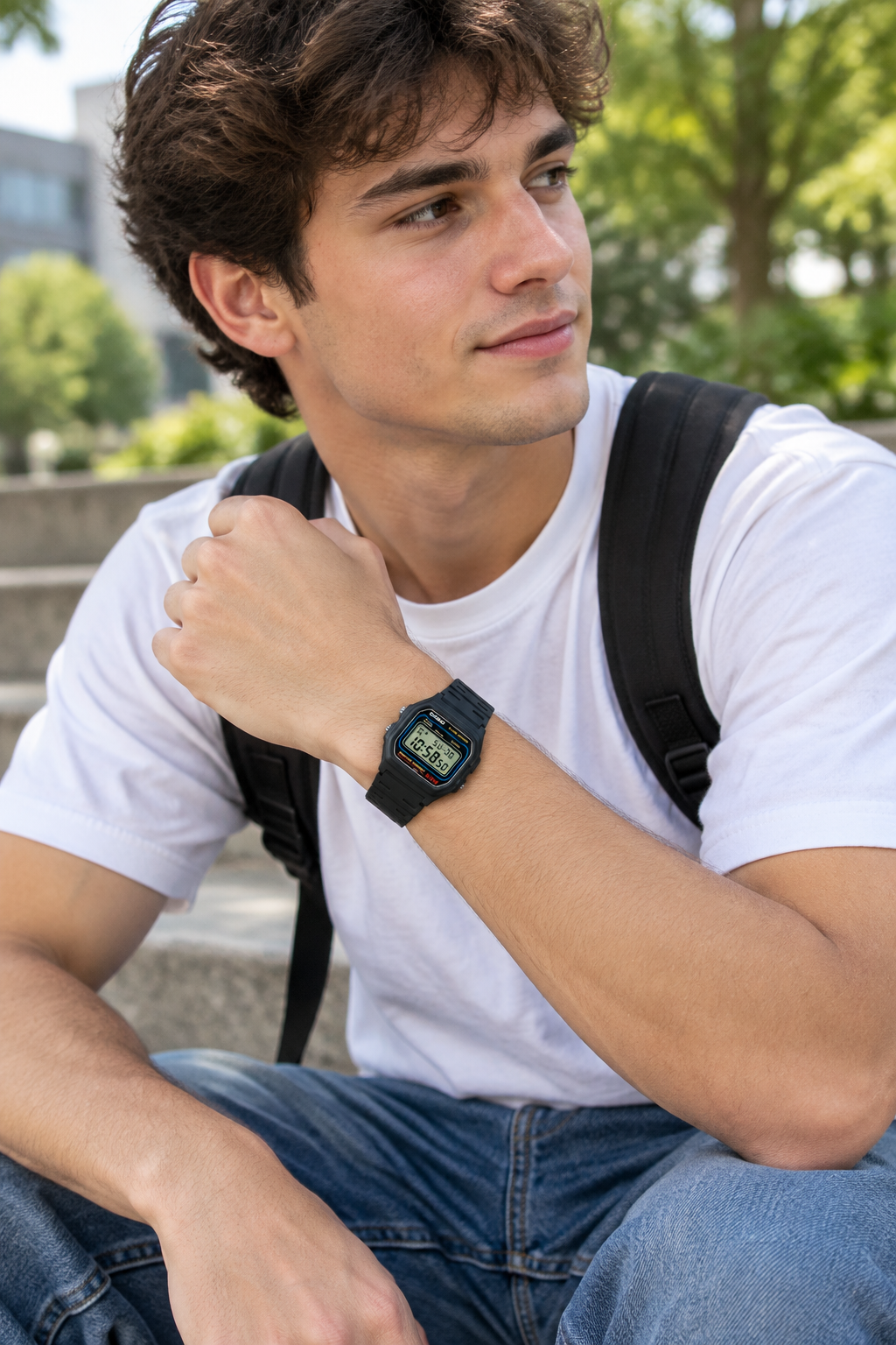 RELOJ CASIO W-59-1VQ -NEGRO