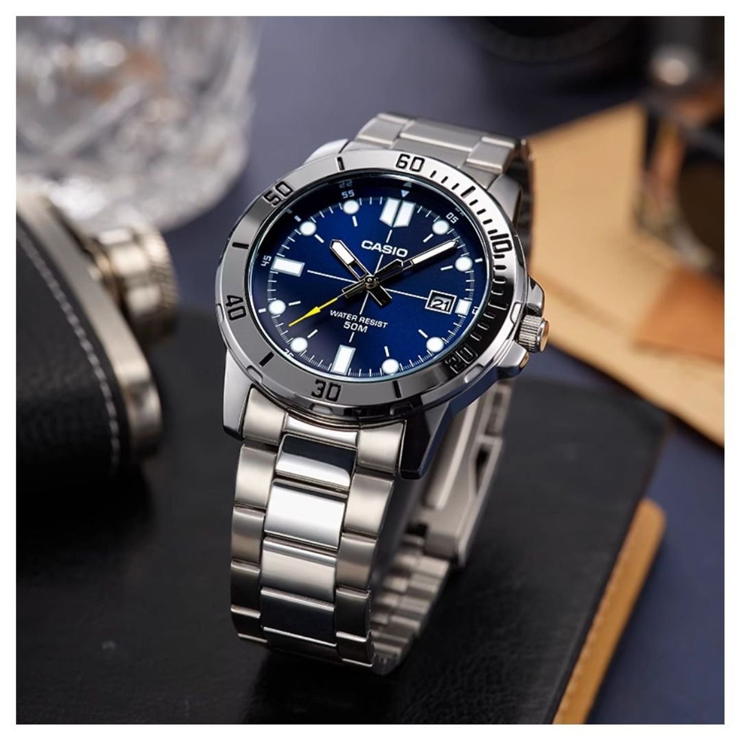 RELOJ PARA HOMBRE CASIO MTP-VD01D-2EVUDF -AZUL