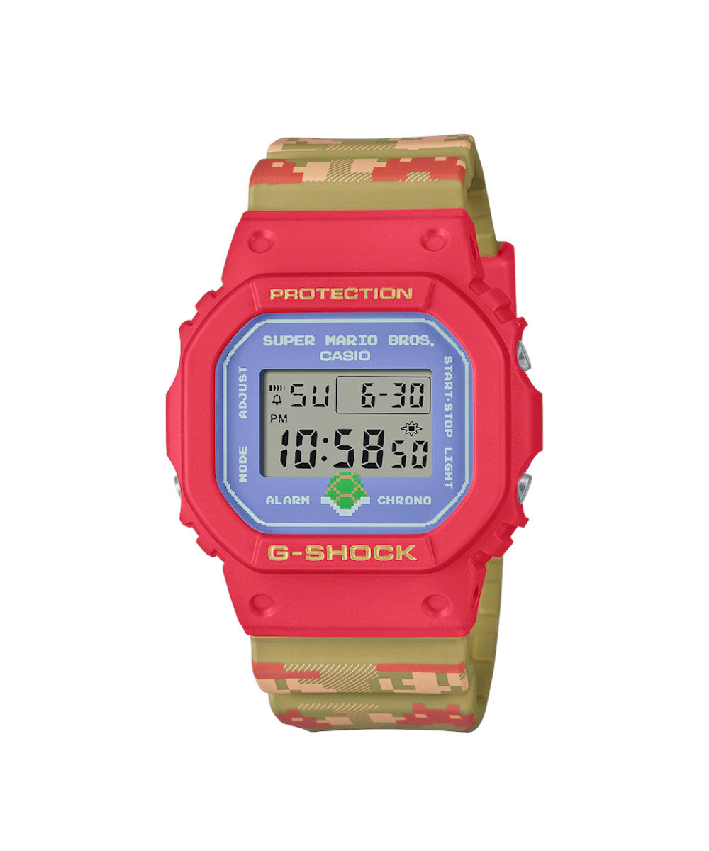 RELOJ DIGITAL PARA HOMBRE CASIO G-SHOCK DW-5600SMB-4DR - ROJO