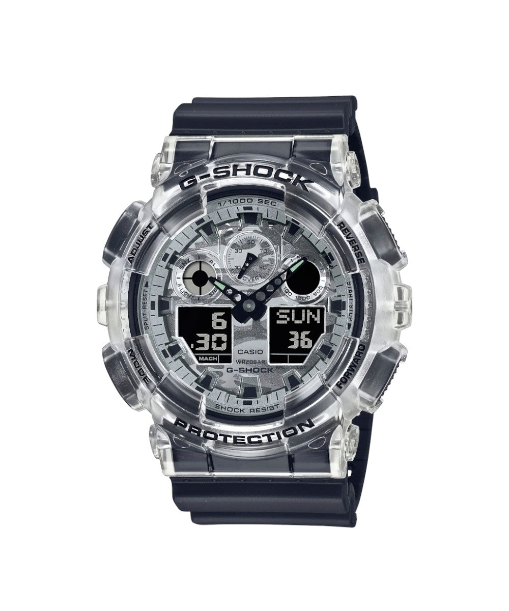 RELOJ ANÁLOGO DIGITAL PARA HOMBRE CASIO G-SHOCK GA-100SKC-1ADR - NEGRO