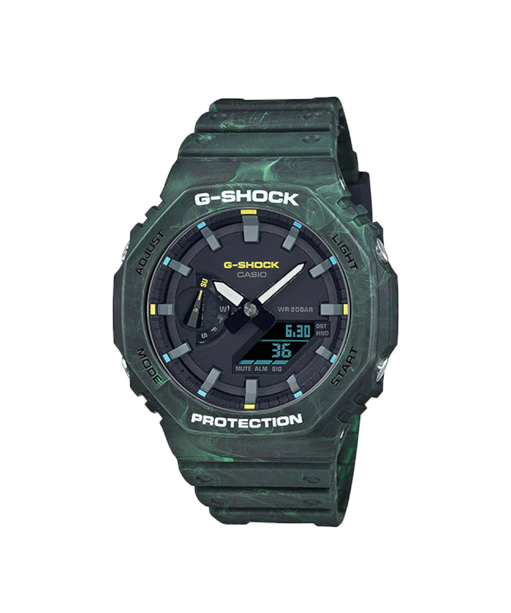 RELOJ ANÁLOGO DIGITAL PARA HOMBRE CASIO G-SHOCK GA-2100FR-3ADR - VERDE