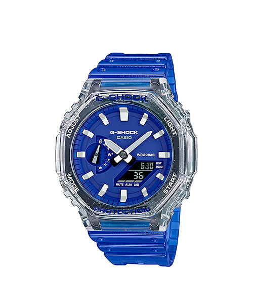 RELOJ ANÁLOGO DIGITAL PARA HOMBRE CASIO G-SHOCK GA-2100HC-2ADR - AZUL