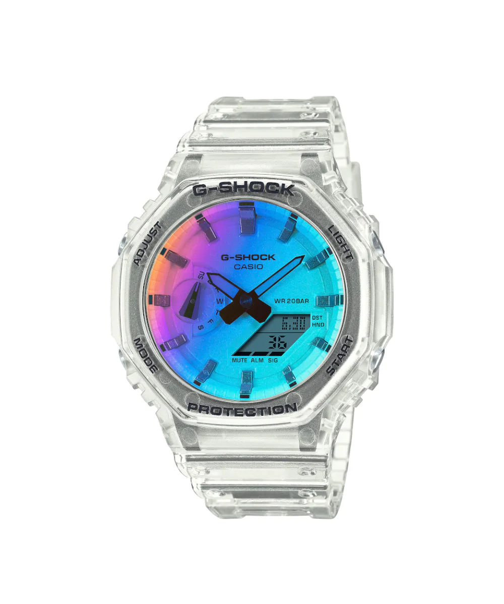RELOJ ANÁLOGO DIGITAL PARA HOMBRE CASIO G-SHOCK GA-2100SRS-7ADR - BLANCO