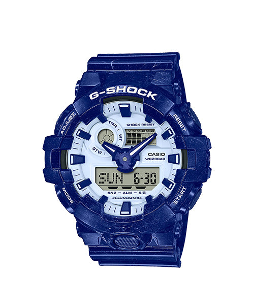RELOJ ANÁLOGO DIGITAL PARA HOMBRE CASIO G-SHOCK GA-700BWP-2ADR - AZUL