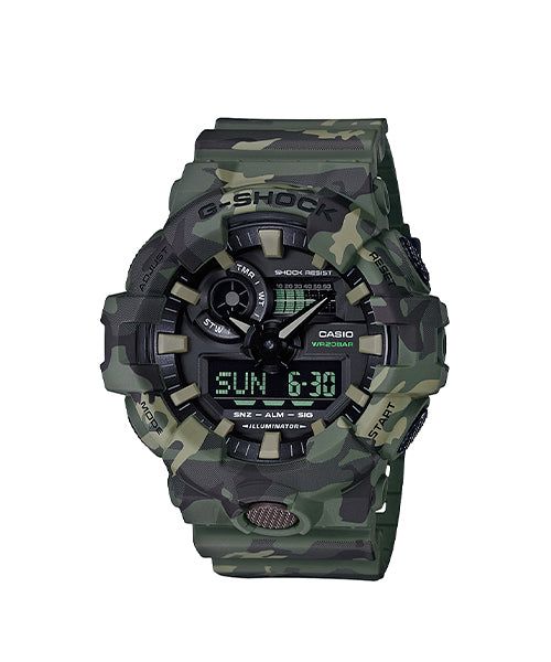 RELOJ ANÁLOGO DIGITAL PARA HOMBRE CASIO G-SHOCK GA-700CM-3ADR - VERDE