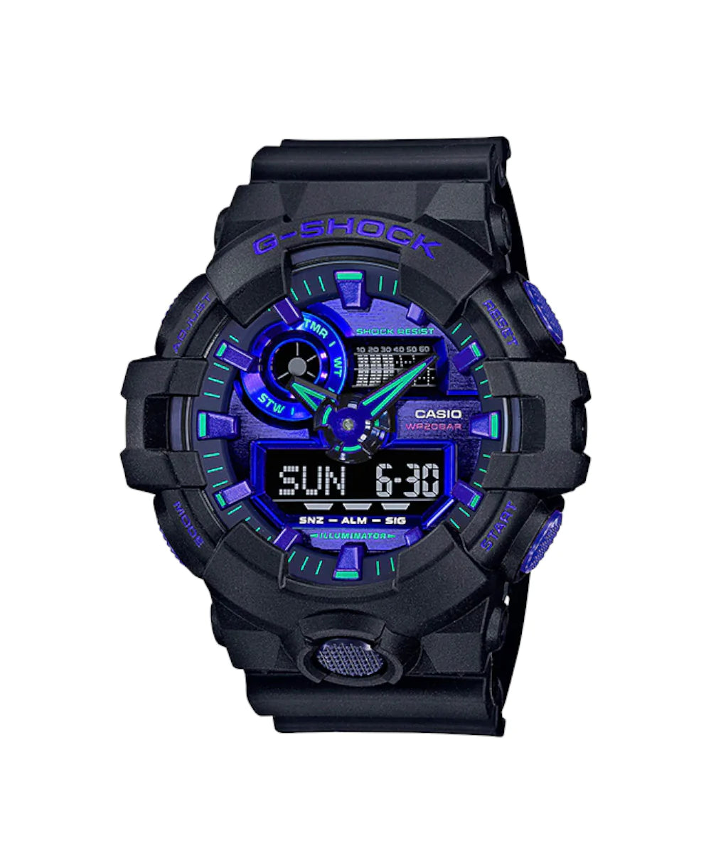 RELOJ ANÁLOGO DIGITAL PARA HOMBRE CASIO G-SHOCK GA-700VB-1ADR - NEGRO