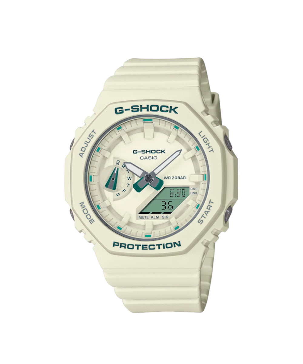 RELOJ ANÁLOGO DIGITAL PARA MUJER CASIO G-SHOCK GMA-S2100GA-7ADR - BEIGE CLARO