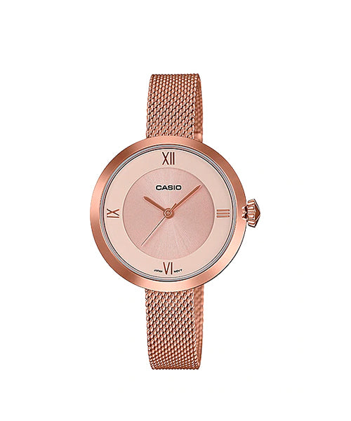 RELOJ PARA MUJER CASIO LTP-E154MPG-4ADF -ROSADO