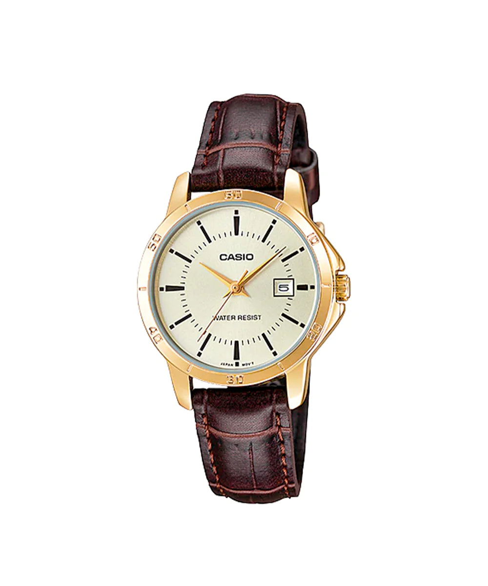RELOJ PARA MUJER CASIO LTP-V004GL-9AUDF -AMARILLO