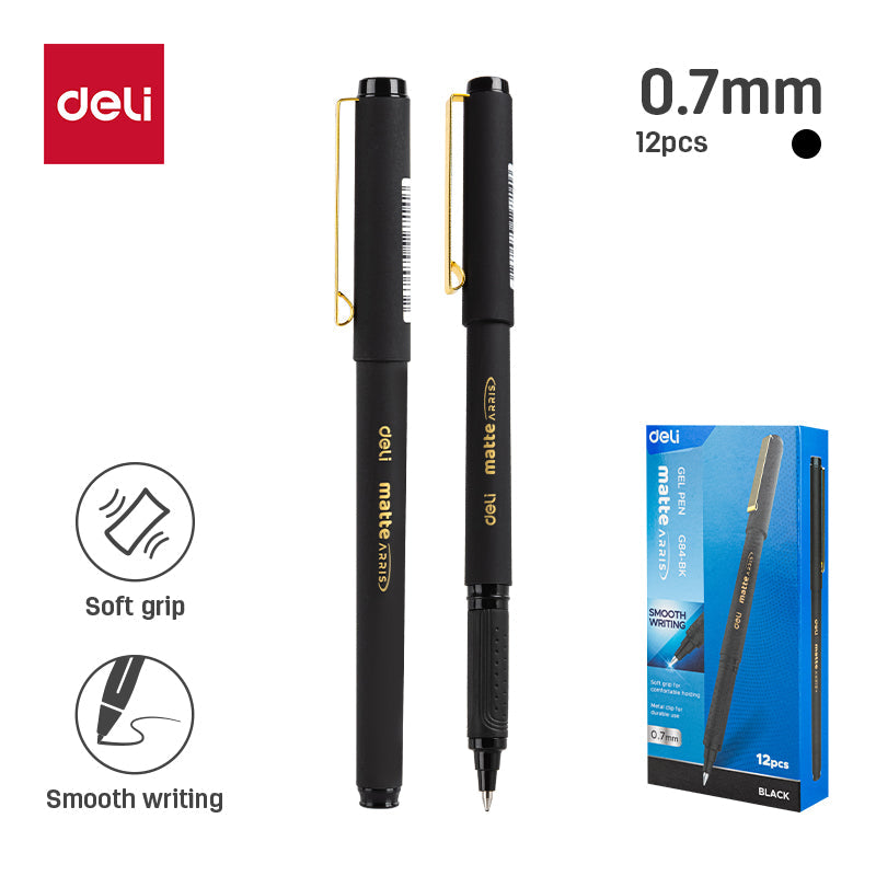 Bolígrafo Deli Mate con Tapa Tinta Negra 0.7 mm