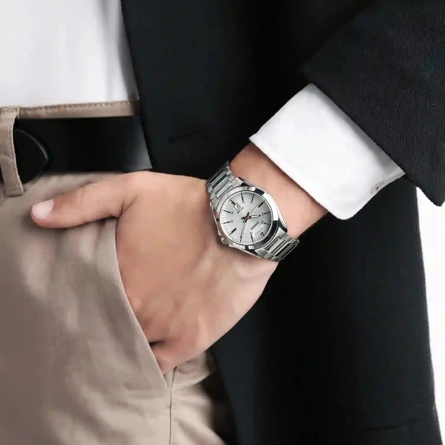 RELOJ PARA HOMBRE CASIO MTP-1370D-7A3VDF - BLANCO