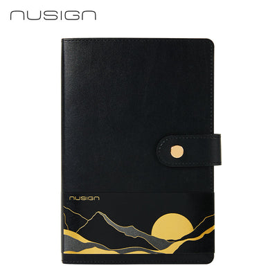 CUADERNO RAYADO NUSIGN DELI A5 120 HOJAS NEGRO X4 UNIDADES