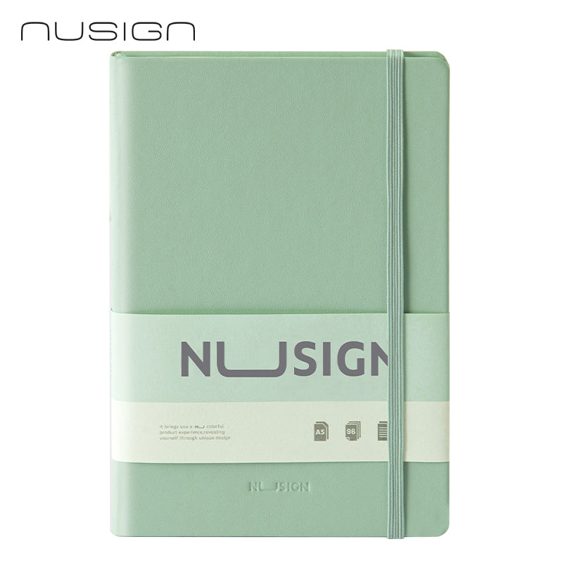 CUADERNO RAYADO NUSIGN DELI A5 96 HOJAS VERDE X4 UNIDADES
