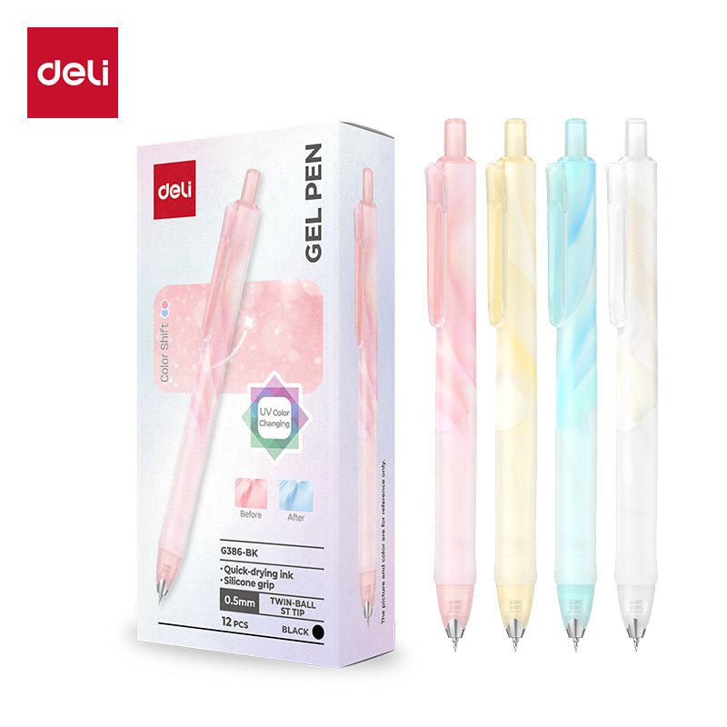 Bolígrafo Deli Gel Tinta Negra 0.5 mm Punta Aguja