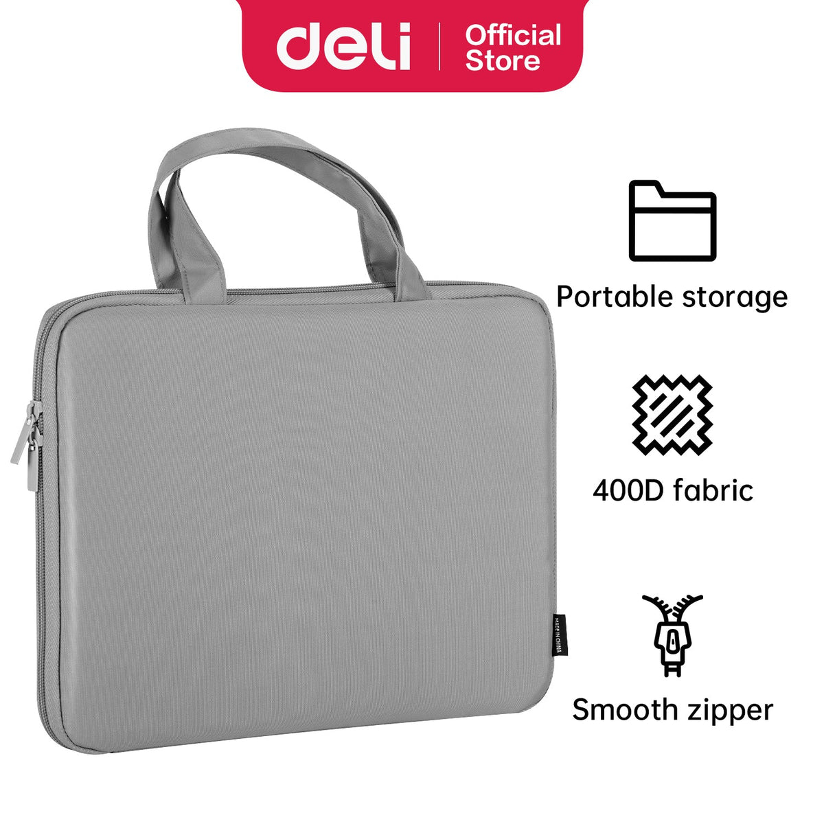 MALETIN DELI PARA PORTATIL 35x26x3CM GRIS