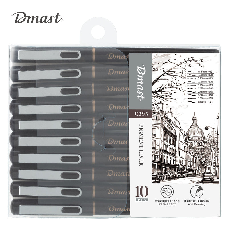 ROTULADORES DMAST X10 UNDS NEGRO