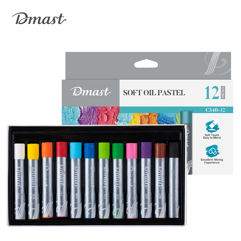 DMAST PASTEL AL OLEO SUAVES X12 UNDS COLORES SURTIDOS