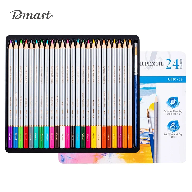 LAPICES DMAST ACUARELA X24 UNDS COLORES SURTIDOS