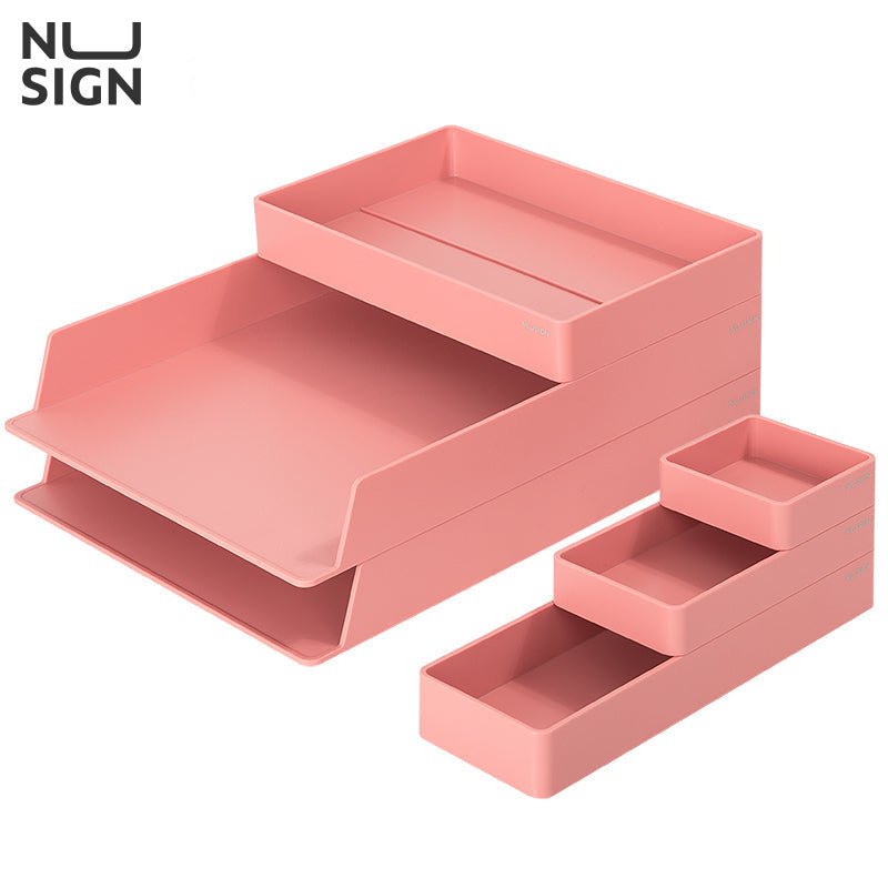 ORGANIZADOR ESCRITORIO NUSIGN DELI ROSADO X1 UNIDAD