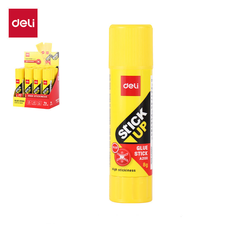 Pegante en barra DELI 8 gr Blanco x12 Unidades
