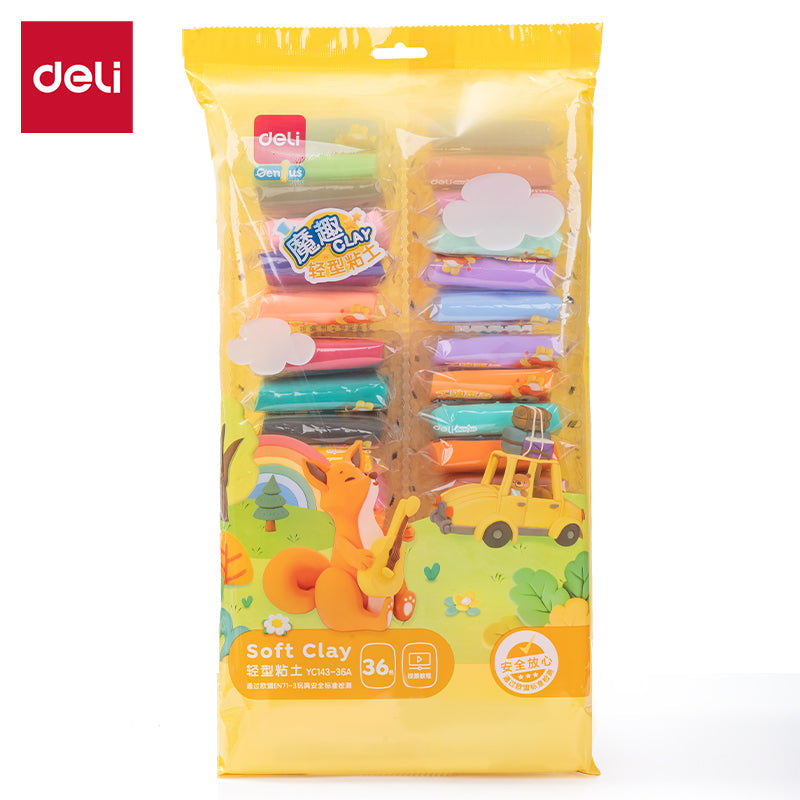 FOAMY MOLDEABLE DELI COLORES SURTIDOS 1 PAQUETE X36 UNIDADES