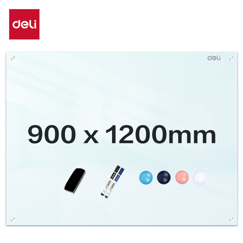 Tablero de Vidrio Magnético Deli 90 x 120 cm Opaco