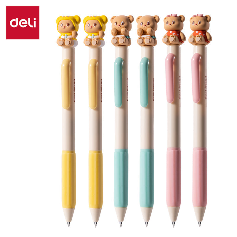 Bolígrafo Deli Oso Mantequilloso 0.5 mm Colores Surtidos