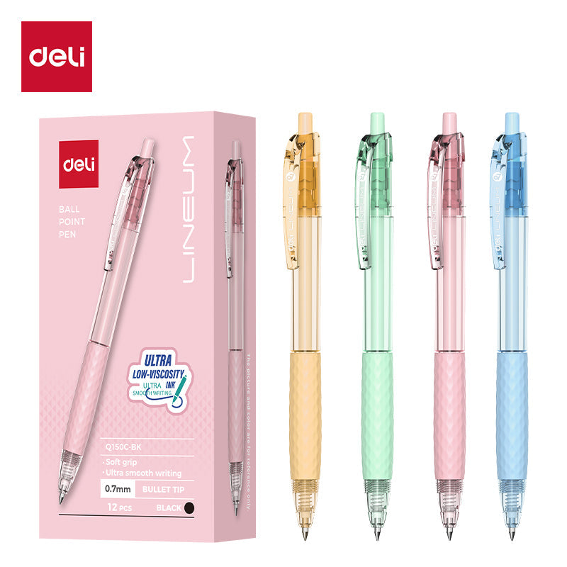 Bolígrafo Deli Retráctil Tinta Negra 0.7 mm Punta Aguja