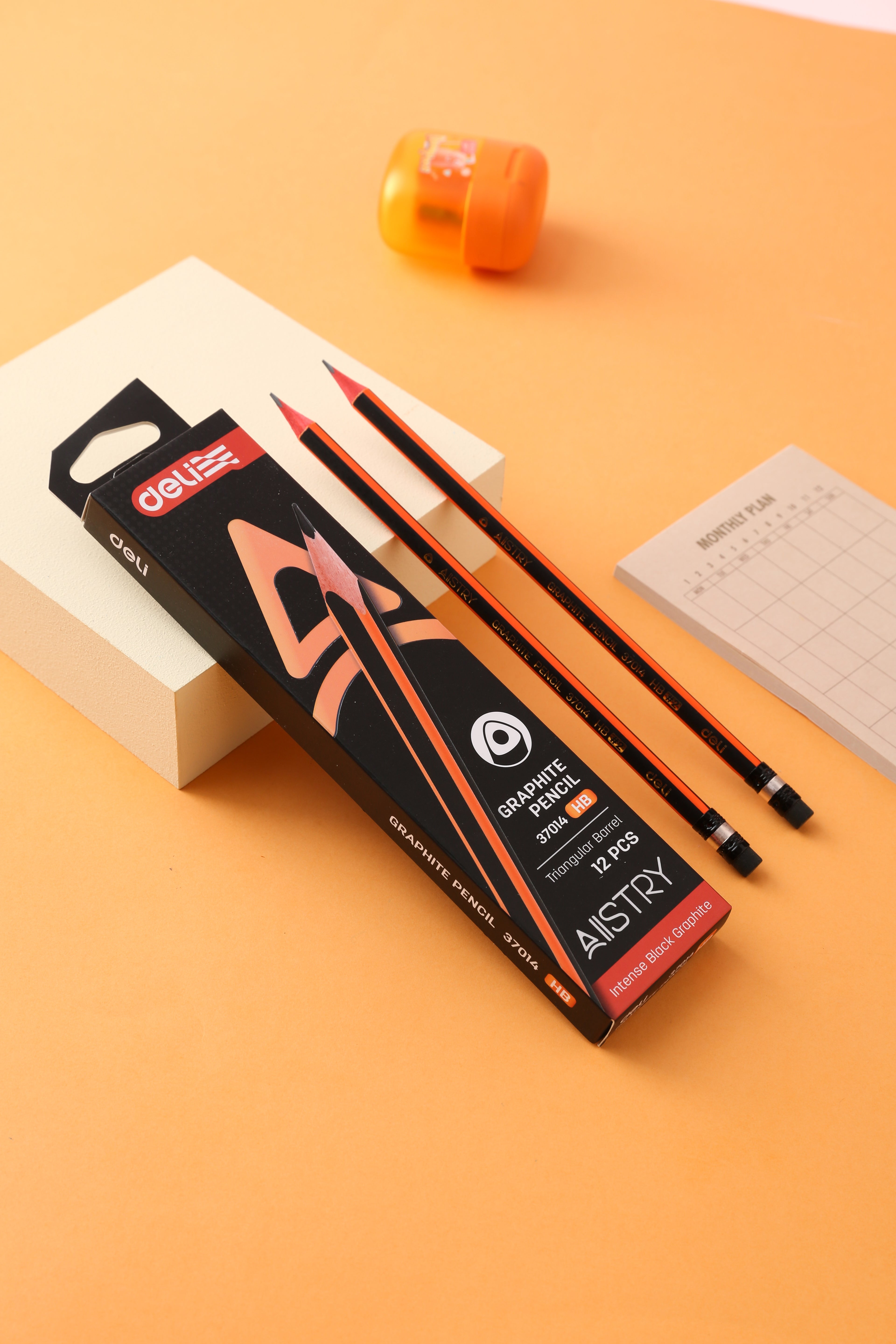 Lápiz grafito madera triangular HB x12 Unidades