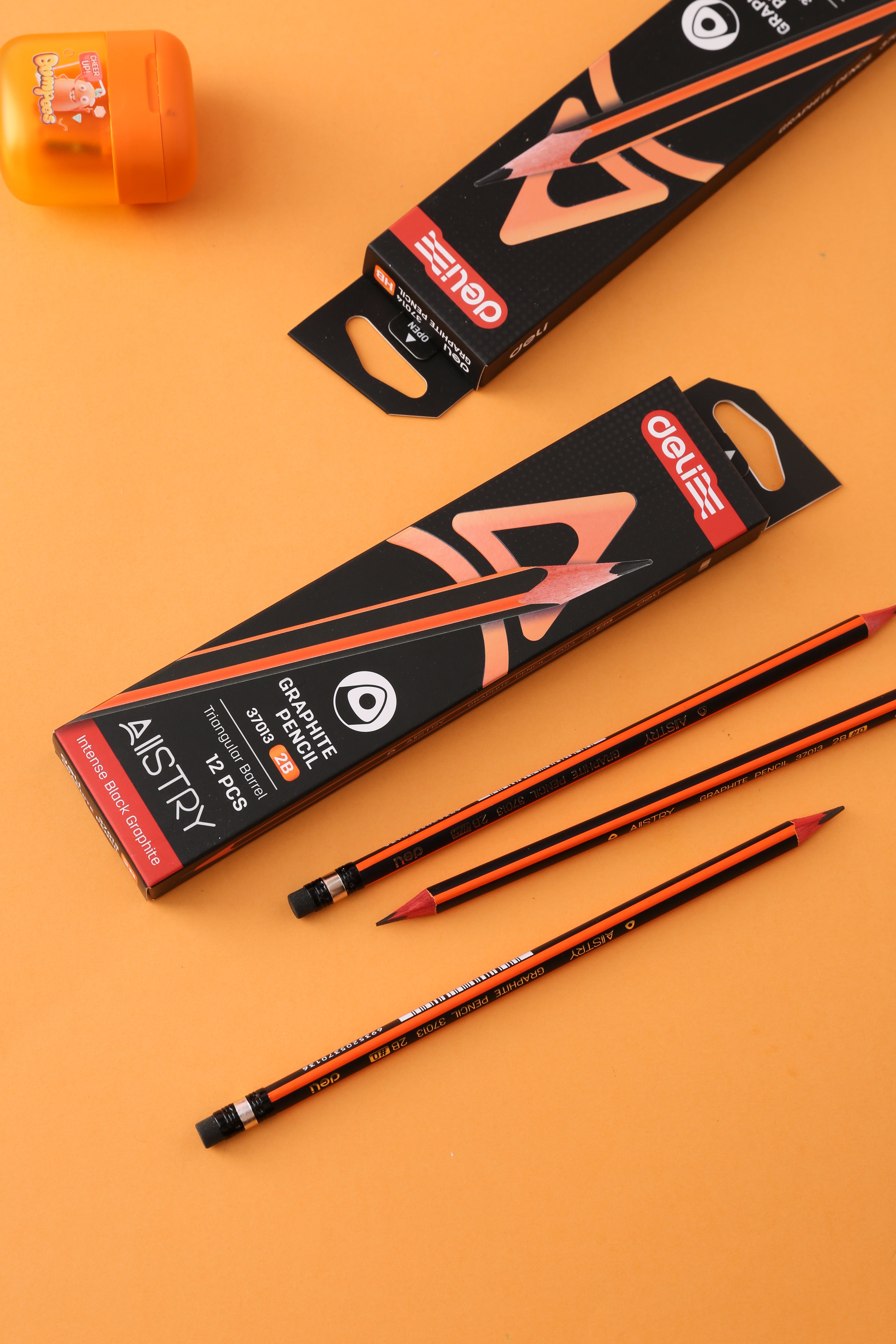 Lápiz grafito madera triangular 2B  x12 Unidades