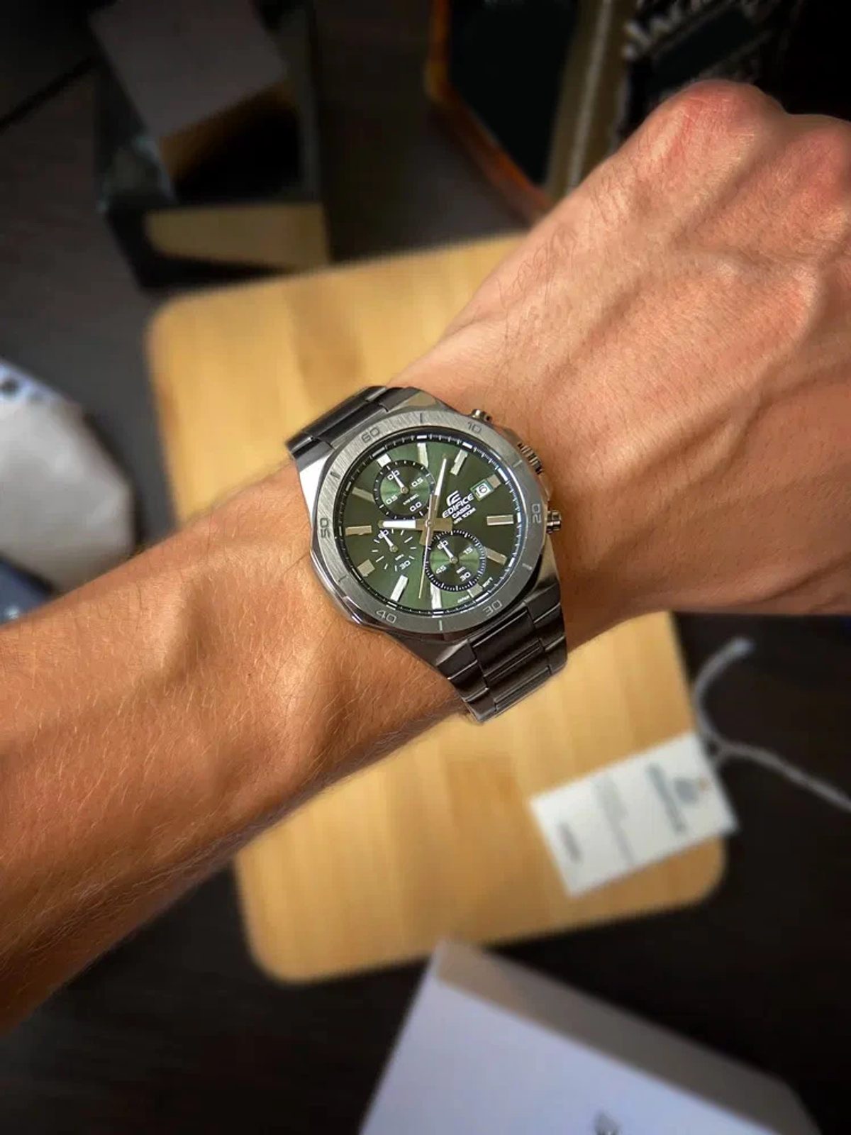 RELOJ PARA HOMBRE CASIO EDIFICE EFV-640DC-3AVUDF -VERDE