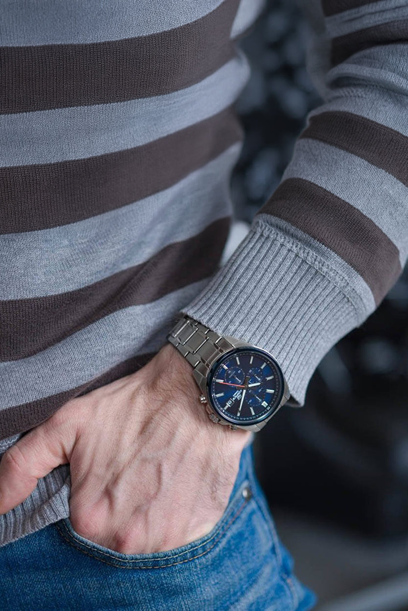 RELOJ ANALÓGICO PARA HOMBRE CASIO EDIFICE EFV-610DB-2AVUDF - PLATEADO