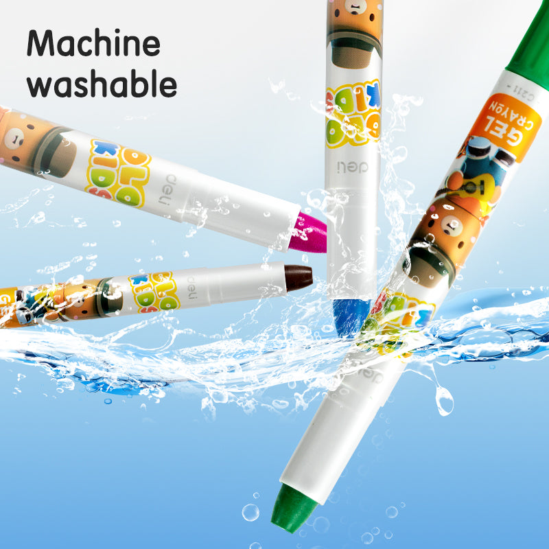 Crayon retractil gel DELI Colores surtidos x12 unidades