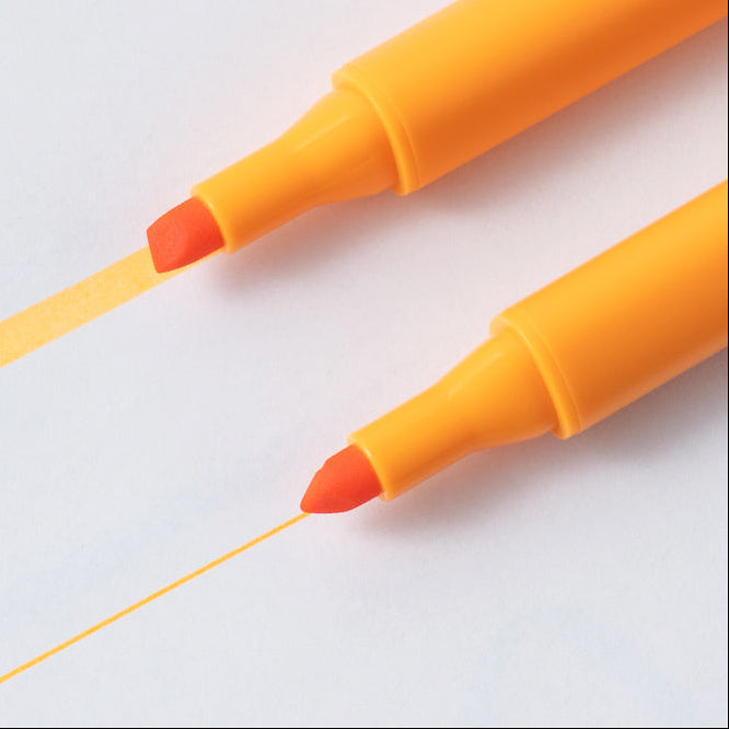 Resaltadores DELI punta biselada 1-4mm naranja x10 unidades