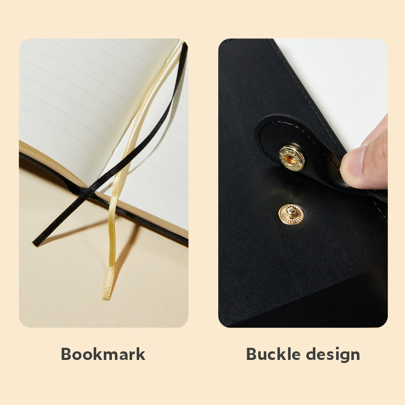 CUADERNO RAYADO NUSIGN DELI A5 120 HOJAS NEGRO X4 UNIDADES