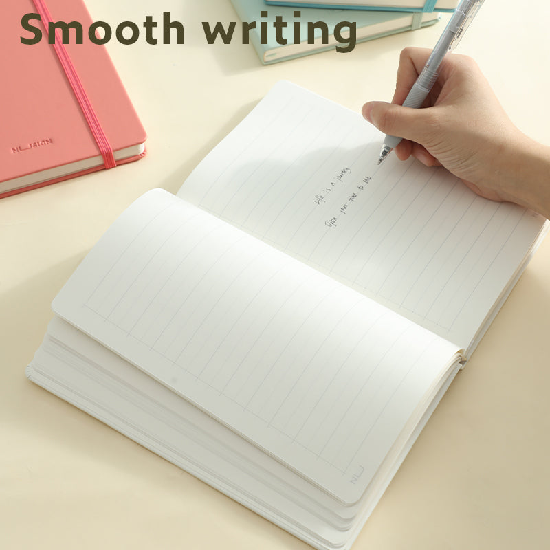 CUADERNO RAYADO NUSIGN DELI A5 96 HOJAS ROSADO X4 UNIDADES
